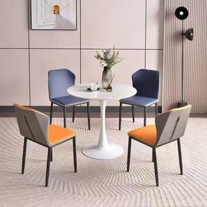 Mesa de Centro Moderna Nórdica en Oferta, con Superficie de Piedra Sinterizada y Base de Hierro, Mueble para Sala de Estar o Negociaciones - Product Image 2