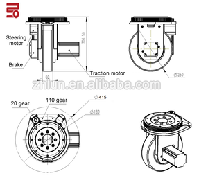 Accesorios para Robot Montacargas de Almacén, AGV de Alta Resistencia, 1000 kg, Eje de Carga, Rueda Motriz de Carreras - Product Image 6
