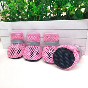 Zapatos de malla para perros, color rosa, transpirables, antideslizantes, para perros pequeños y medianos, uso en exteriores - Product Image 1