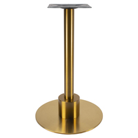 Pied de table rond doré robuste pour mobilier de restaurant, salle à manger, style nordique moderne, en acier inoxydable, café, bistrot, base de table chromée de luxe