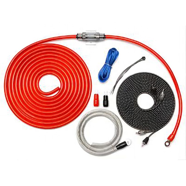 OEM/ODM Car Amplifier Cable Kit Car Amplifier Install Wiring Kit Audio Amplifier Wiring Kits 4GA RCA Power Speaker Cable