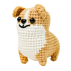 Kit de tricot DIY pour chiot Corgi mignon, ensemble d'accessoires au <span class=keywords><strong>crochet</strong></span> incluant des crochets ergonomiques pour débutants et adultes - Product Image 2