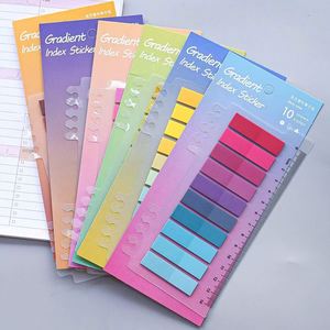 Multicolor PET Semi-Transparent Self-Adhesive Sticky Notes Cute Wholesale <b>Memo</b> <b>Pads</b> 20*9cm Back-to-School Essentials Bright - Product Image 3