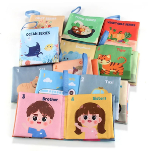 Libro <span class=keywords><strong>de</strong></span> tela para aprendizaje temprano para bebés <span class=keywords><strong>de</strong></span> 0 a 3 años, resistente a desgarros, ligero, portátil, lectura entre padres e hijos, comodidad para dormir - Product Image 3