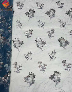 Elegante Tessuto in Pizzo con Ricamo Floreale 3D e Paillettes, Tulle Francese a Rete con Perline per Abiti da Sposa - Product Image 5