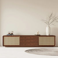 Meuble TV Mural en Bois Style Minimaliste Japonais, Table de Salon pour la Maison, Conception Personnalisée, Prix de Gros Usine