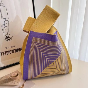 Borsa Tote Mini Lavorata a Maglia Artigianale in Tela da <span class=keywords><strong>Donna</strong></span>, Colori Caramella, con Tracolla e Cinturino da Polso - Offerta Speciale - Product Image 3