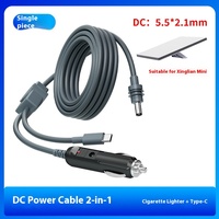Hot Starlink Mini Kit d'accessoires 2-en-1 avec cordon d'alimentation CC de type C Chargeur de voiture satellite portable Mini accessoires de câble essentiels