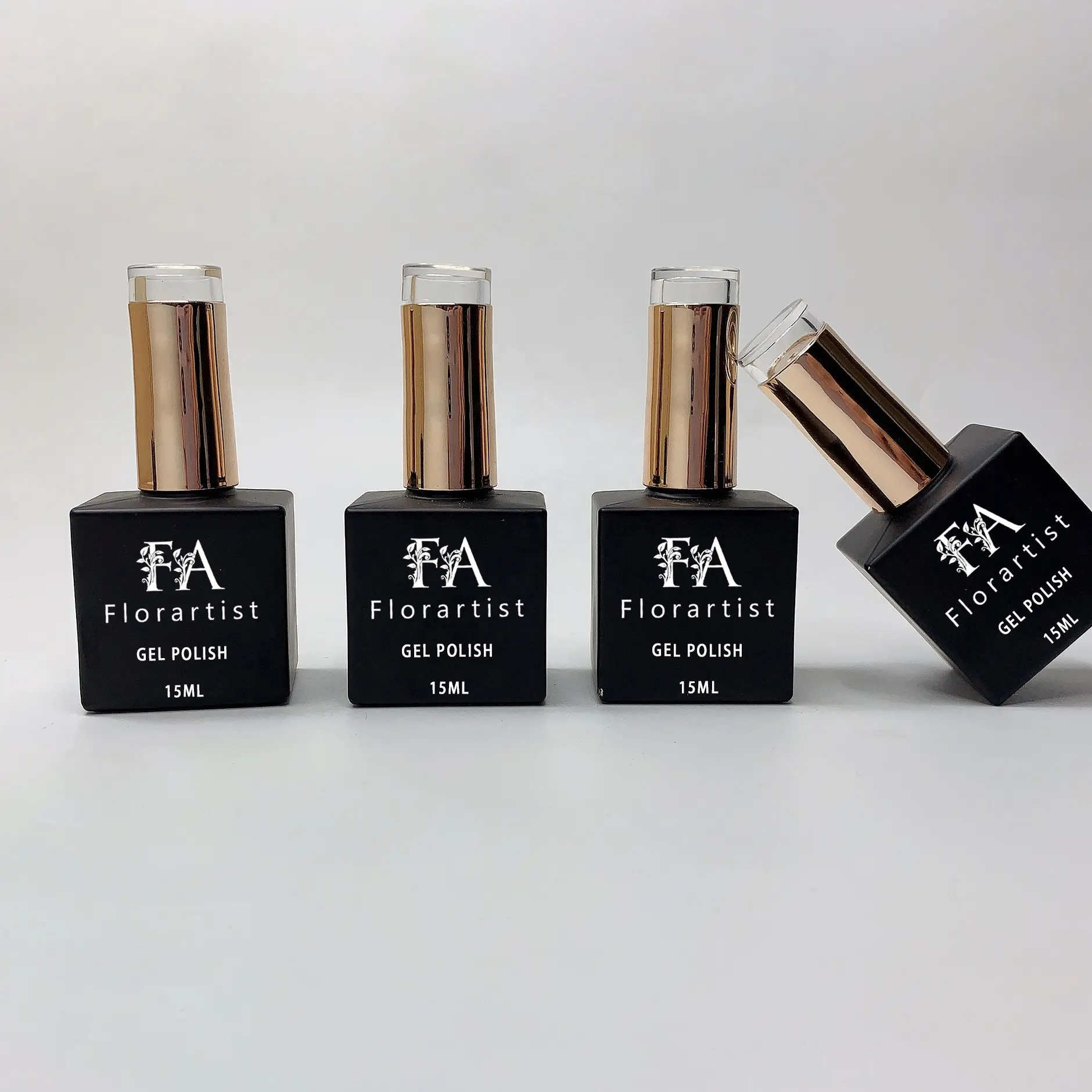 custom logo low moq 15ml packaging uv gel polish glass bottle for gel nail polish custom logo luxury bottles containers