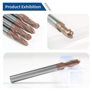 Brons Gecoate Carbide Kogelstangen 2-Fluiten Kogelneus Frees Voor Metalen Tin Altin Odm Aanpasbaar Voor Freza Fresa - Product Image 3