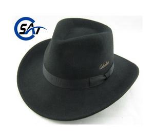 Mens di modo 100% feltro di lana <span class=keywords><strong>Al</strong></span> capone <span class=keywords><strong>cappello</strong></span> di fedora con la fascia di cuoio - Product Image 6