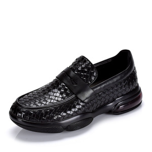 Zapatos de Hombre de Negocios y Ocio, Estilo Ligero y Lujoso, Tejidos a Mano, con Amortiguación de Aire, Suela Gruesa, Estilo Casual, Tipo Mocasín - Product Image 2