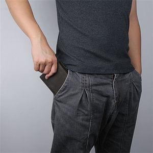 Commercio all'ingrosso degli uomini brevi raccoglitore del supporto di carta di credito <span class=keywords><strong>con</strong></span> tasca <span class=keywords><strong>con</strong></span> <span class=keywords><strong>cerniera</strong></span> moneta - Product Image 3