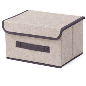 Non Woven Fabric <b>Storage</b> Box Rectangle Foldable Dustproof Clothing Organizer For Home And Car Use Small Size Solid Color - Product Image 4