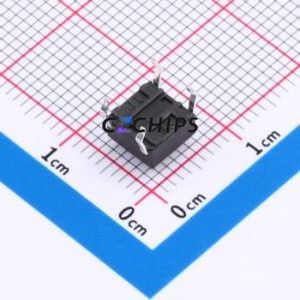 TS-1095-A2B3-D1 Tactile Switch Through hole Component (THT)-4P,6x6mm Switch Single Pole Single Throw Round Button 2.5N 6mm - Product Image 2