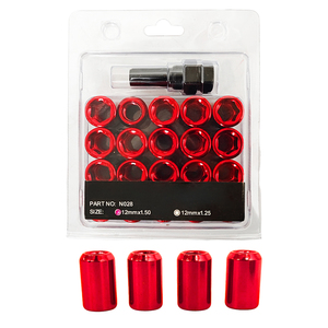 Tuercas de Seguridad Hexagonales Internas Rojas para Ruedas, 20+1 Piezas, M12x1.5 con Llave, Acero de Alta Resistencia, <span class=keywords><strong>Herramienta</strong></span> Manual - Product Image 3