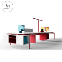Estación de Trabajo Moderna para Oficina, Escritorio con División de Espacios, Combinable, Modular para 2/4 Personas, Cubículo Personalizable en Tamaño y Color, OEM ODM