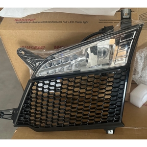 Par de Faros Antiniebla LED Súper Brillantes Modificados para Camiones Scania Serie R/S OE 2552712 2552711 con Panel de Rejilla - Product Image 4