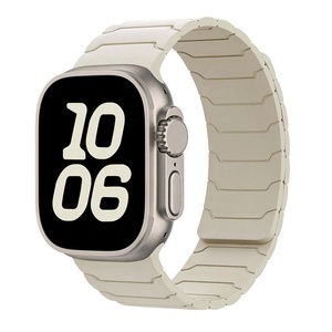 สายรัดข้อมือซิลิโคนแม่เหล็กสองสีแบบวงสำหรับ Apple Watch ขนาด 42 มม. 46 มม. สำหรับ iWatch 11 10 Ultra SE ขายส่ง - Product Image 1