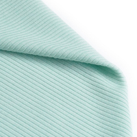 Tissu extensible en maille côtelée 2x2 en viscose modal écologique et biologique à séchage rapide, 60 GSM, poids moyen, pour t-shirts, cardigans et basiques printemps-été