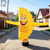 Danseur publicitaire gonflable géant de 2m, personnalisable, en forme de pâtisserie/falafel/tarte, pour l'activation de marque, les entreprises de snacks et les festivals