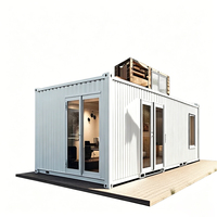 Maison conteneur en acier extensible décorée de manière luxueuse avec un design contemporain pour maison de vacances et option en kit