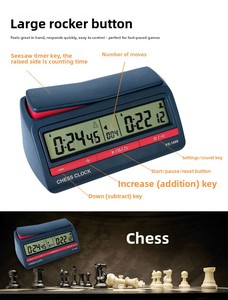 PS-1688 <b>Digital</b> Chess <b>Clock</b>, Multi-function Timer for Chinese Chess Go International, Tournament Grade Countdown Device - Product Image 4