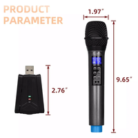 W4 Microphone UHF rechargeable sans fil avec interface USB Microphone de table sans fil à main