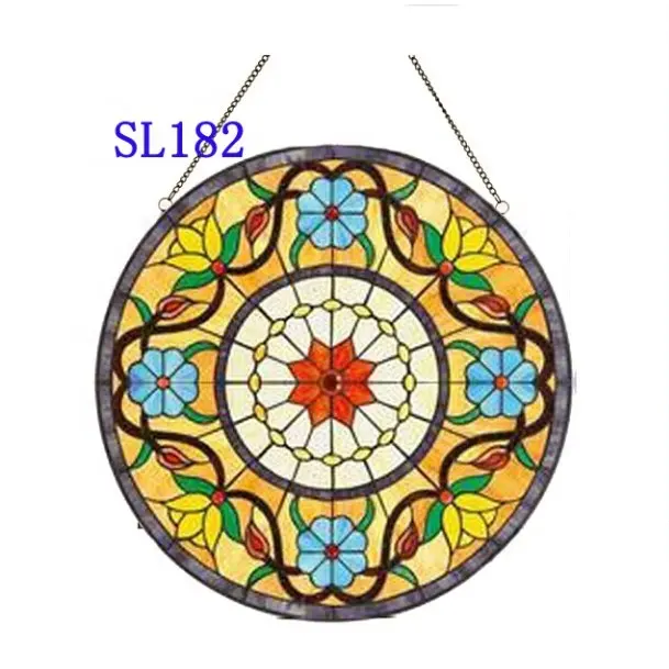 hanging stained glass window panel