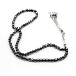 6mm Natural Magnetic Hematite 99 Matte Metallic Color, Prayer Beads, Islamic Misbaha, Muslim <b>Rosary</b>, Ramadan Eid Gift - Product Image 1
