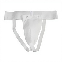 Protège-entrejambe en tissu pour hommes, avec coque en plastique amovible, deux styles, blanc et noir, tailles S-XL, pour l'entraînement aux arts martiaux (vente en gros)