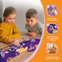 Livres d'autocollants réutilisables personnalisés pour Halloween livre d'activités pour enfants éducation préscolaire apprentissage jouets de voyage faveur de fête d'Halloween
