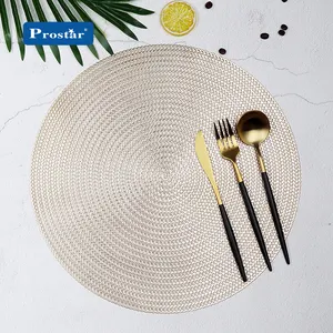 Metalik kalıp kesim pvc yer mat altın placemats PVC masa mat ve coaster