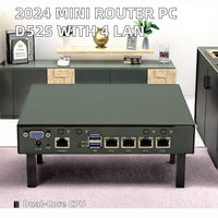 2024 New Mini Desktop PC with Intel Celeron D525 PfSense 2.7 4 LAN 1G Firewall 4 NIC DDR3 RAM SSD Hard Drive Business Use