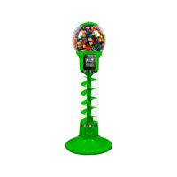 Distributeur automatique de bonbons en spirale, type sur pied, à monnayeur, pour bonbons, balles rebondissantes, jouets en capsule et jeux de torsion