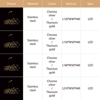 Lustre linéaire LED moderne de luxe Firefly, en acier inoxydable, à intensité variable, pour hôtel, restaurant, luminaire suspendu artistique