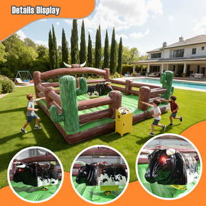 Juego mecánico de toro mecánico inflable comercial y duradero para adultos y niños - Product Image 3