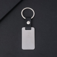 Porte-clés rectangulaire en acier inoxydable Ywyougang, tendance et très vendu, de haute qualité, avec logo personnalisé, impression laser couleur, pendentif