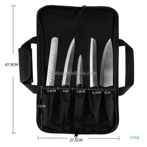 Piquenique ao ar livre Acampamento Portátil Aço Knife Chefs Knife Roll Bag dobrável rolando até o saco de chefs