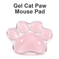 Dessin animé rouge Gel patte de chat Transparent Mini repose-poignet tapis de souris de jeu confortable Silicone étanche PC poignet tapis de souris