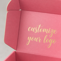 Boîte d'expédition en carton ondulé rose personnalisée Leabon avec logo, fermeture à languette, pour cadeaux, cosmétiques, vêtements, vente en gros, directement de l'usine