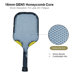 Pala de Pickleball de Fibra de Carbono T700 Aprobada por la USAPA, Núcleo de Panal de Polímero de 16 mm, Color Negro Sólido, para Entrenamiento de Adultos - Product Image 4