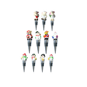 Christmas Wine Stoppers Plastic Creative Bottle Stopper Set For Holiday Gift Decor - Product Image 5