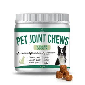 OEM ODM custom private label pet nutrizione biologica integratore di salute articolazione ossea supporto per il cane glucosamina trattare cibo da masticare morbido
