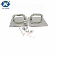 Poignée de porte commerciale en acier inoxydable antirouille, plaque de poussée-tirage, quincaillerie pour portes d'entrée en verre de bureaux et magasins