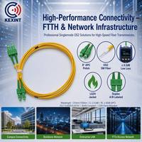 KEXINT Kabel Patch Fiber Optik Single Mode Duplex SC/APC ke SC/APC Berkualitas Tinggi OS2 9/125um LSZH 2.0mm/3.0mm
