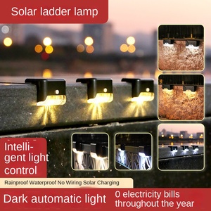 Newly Upgraded IP65 Waterproof RGB Solar Powered LED <b>Fence</b> Lights <b>for</b> Yard Deck Patio Balcony <b>Garden</b> Solar Step Lamp - Product Image 3