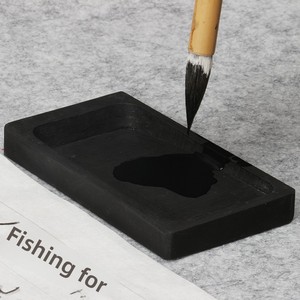 Pierre à encre en pierre brute polie, taillée à la main, personnalisable, forme allongée, <span class=keywords><strong>pour</strong></span> la calligraphie des Quatre Trésors, <span class=keywords><strong>pour</strong></span> débutants, 4 pouces/5 pouces - Product Image 3