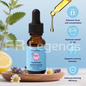 Gota líquida <span class=keywords><strong>de</strong></span> hierbas naturales OEM ODM mejora la memoria y la claridad mental suplemento dietético <span class=keywords><strong>gotas</strong></span> líquidas nootrópicas para niños - Product Image 2