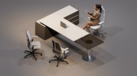 Table de conférence ovale minimaliste moderne et bureau polyvalent pour la maison, le bureau, l'école et l'usage commercial